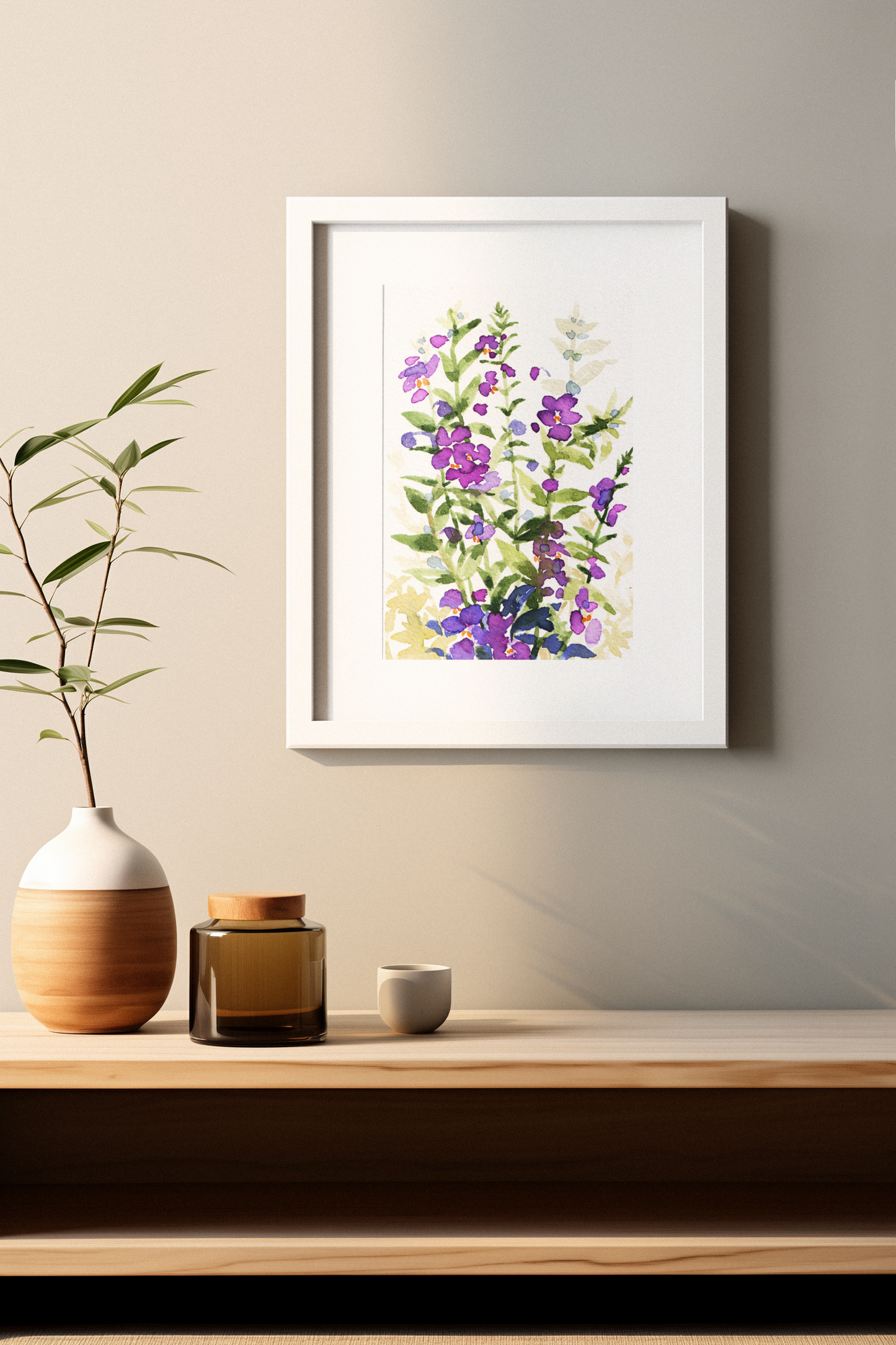 Watercolor Flower #7_Angelonia Print